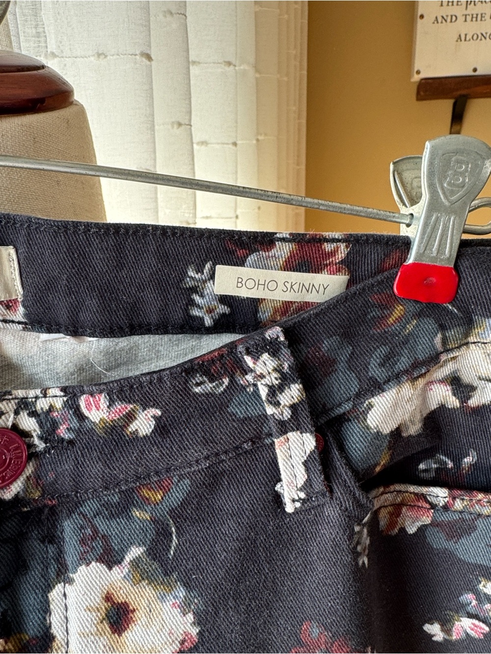 Vintage America floral Jeans boho skinny jeans 14 - Picture 4 of 8